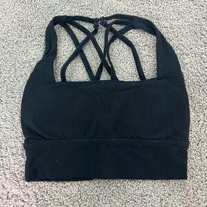 Black Strappy Sports Bra